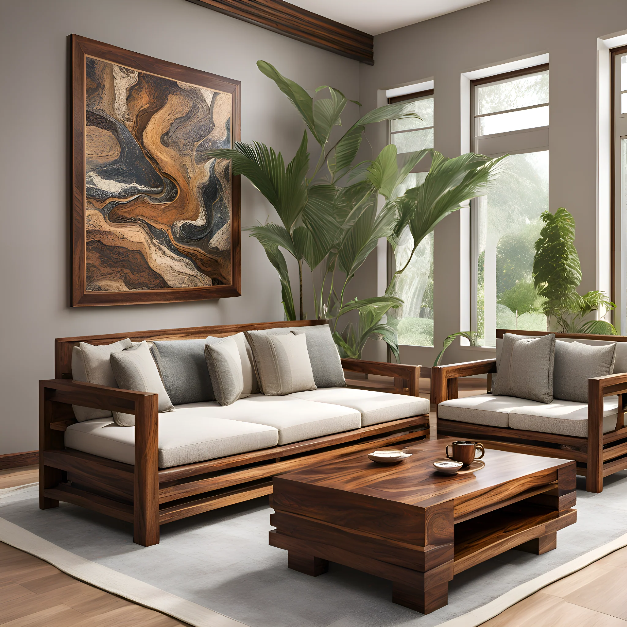 Elevate Your Home: Chic Sheesham Living Room Furniture Sets